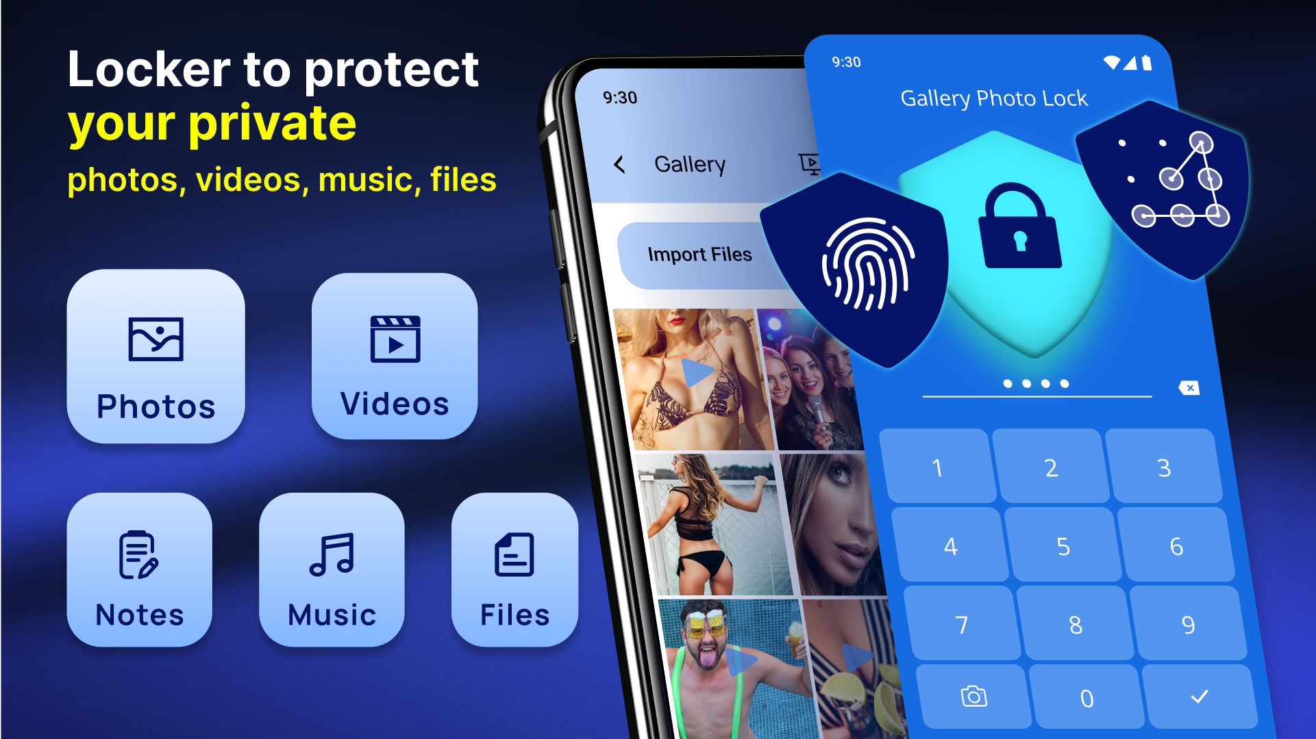 اسکرین شات 1 برنامه Photo Lock App - Hide Pictures