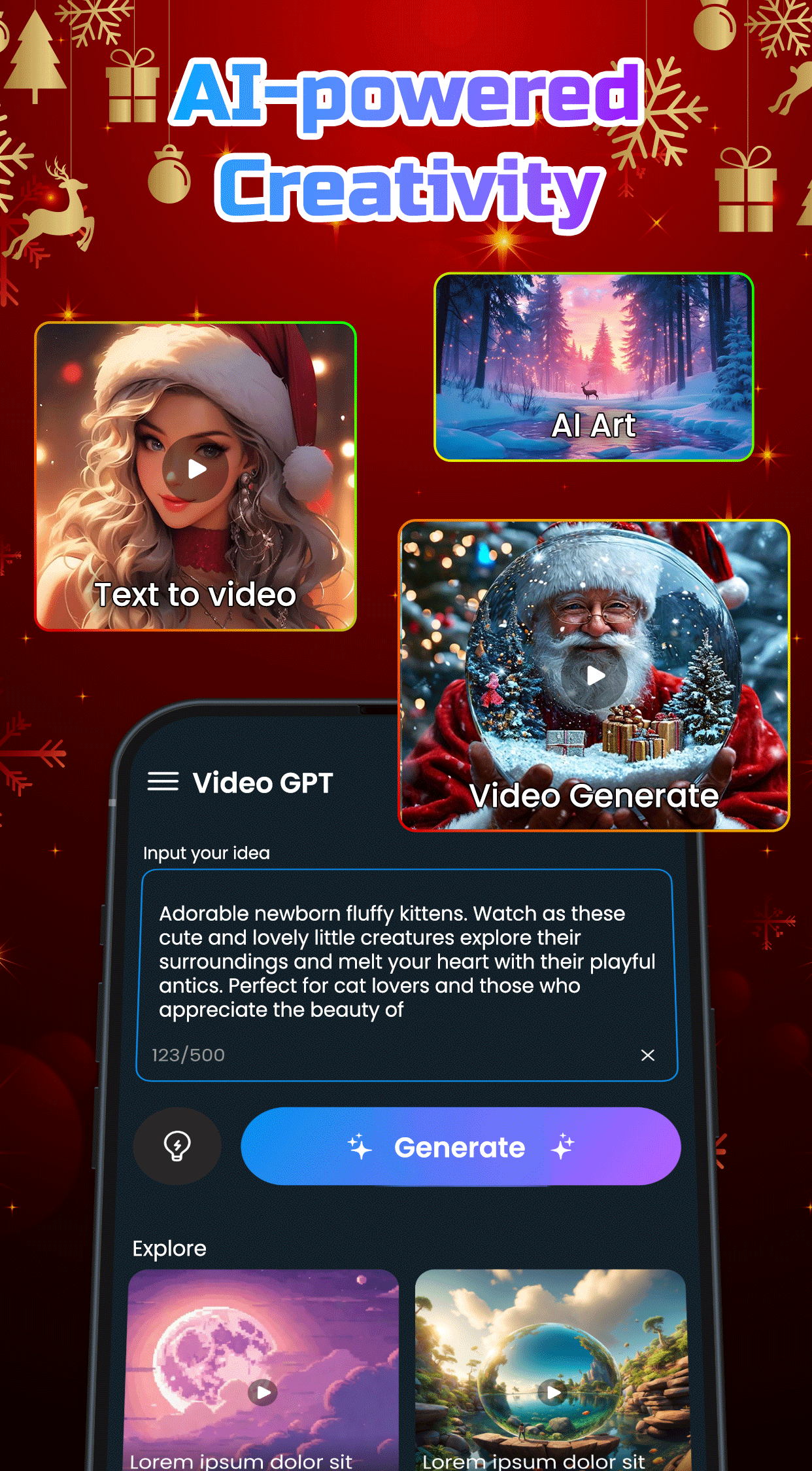 اسکرین شات 1 برنامه AI Video Generator: FlixAI