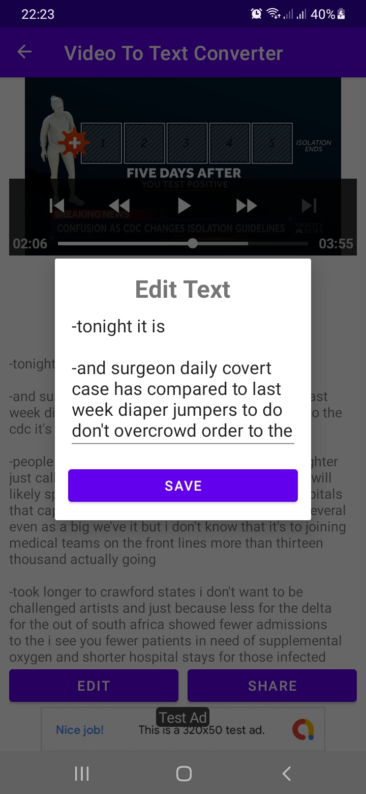 اسکرین شات 3 برنامه Video To Text Converter