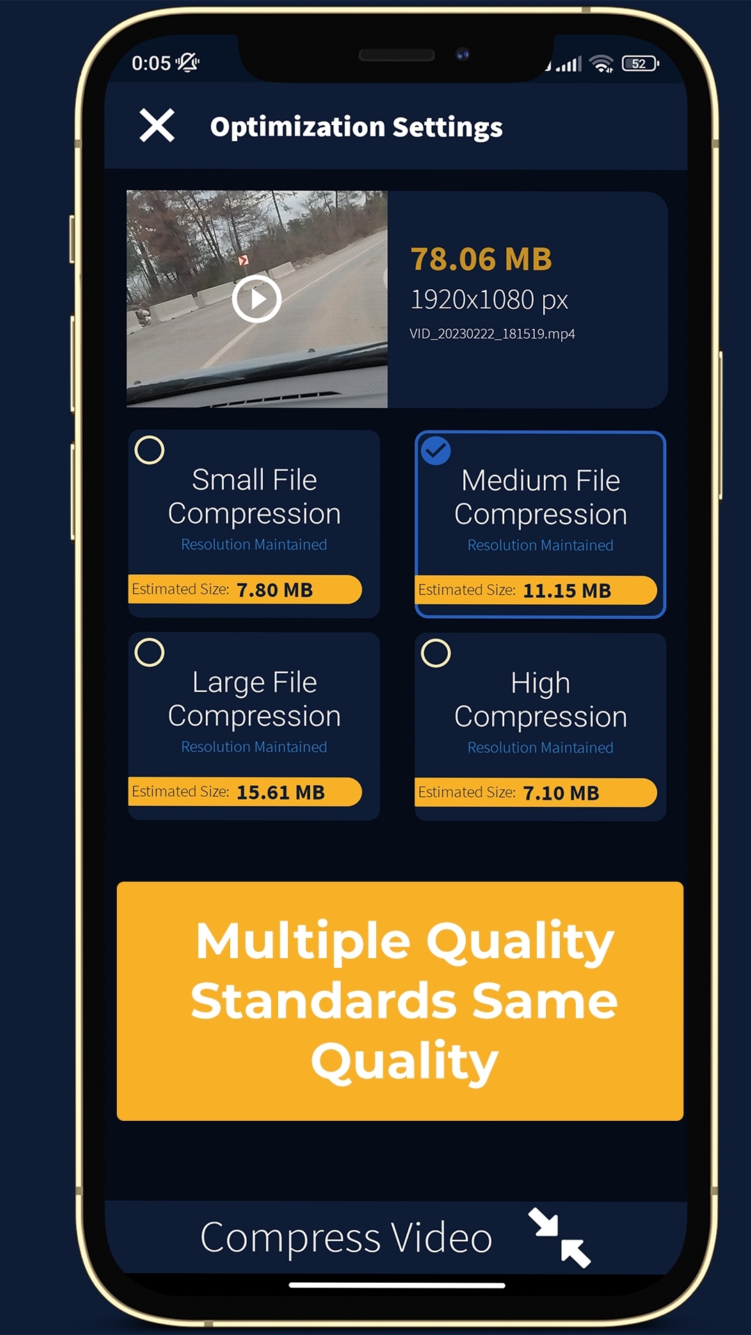 اسکرین شات 6 برنامه Video Compress No-Lose Quality