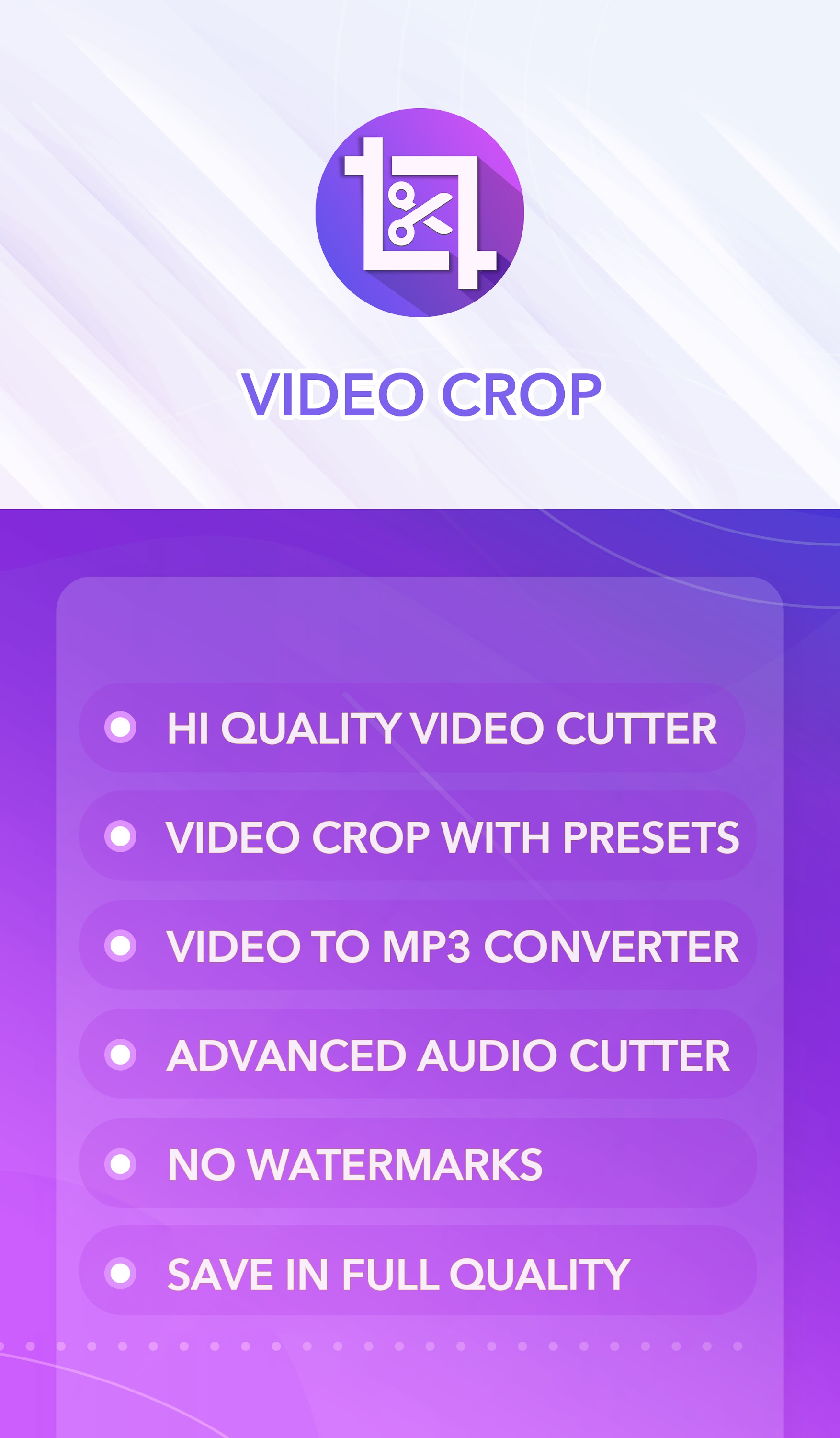 اسکرین شات 1 برنامه Video Crop & Trim (Video Cut)
