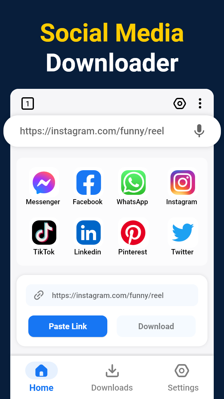 اسکرین شات 1 برنامه Video Downloader: Video Saver