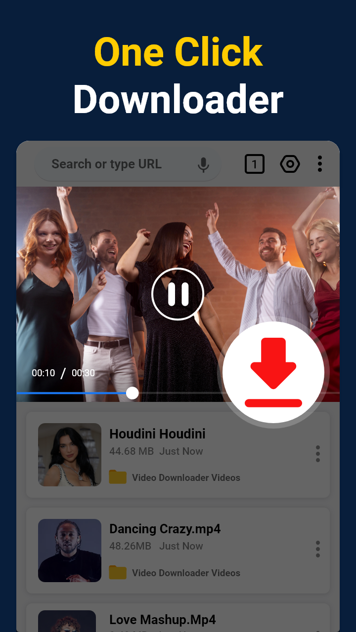 اسکرین شات 2 برنامه Video Downloader: Video Saver