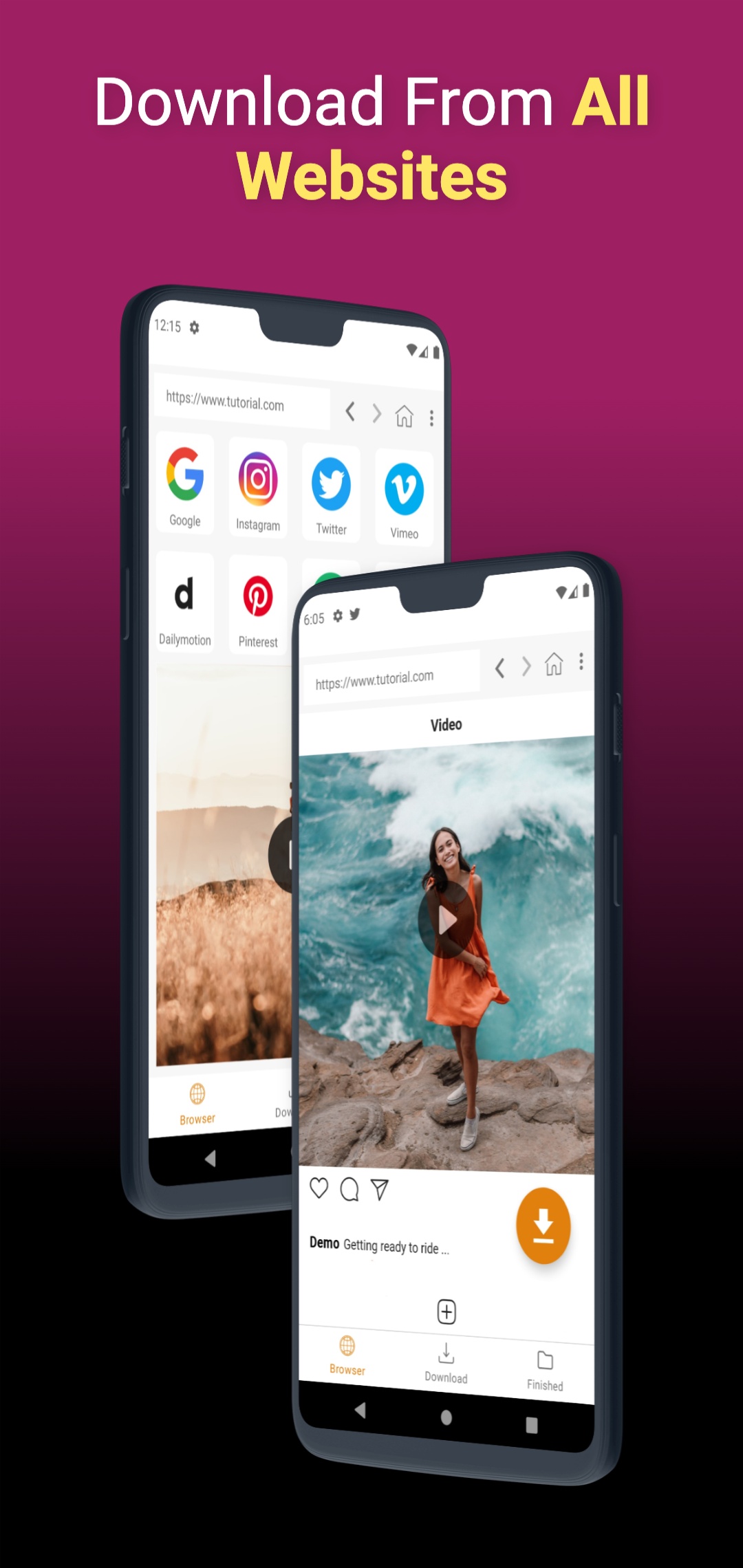 اسکرین شات 1 برنامه Video Downloader & Save Videos