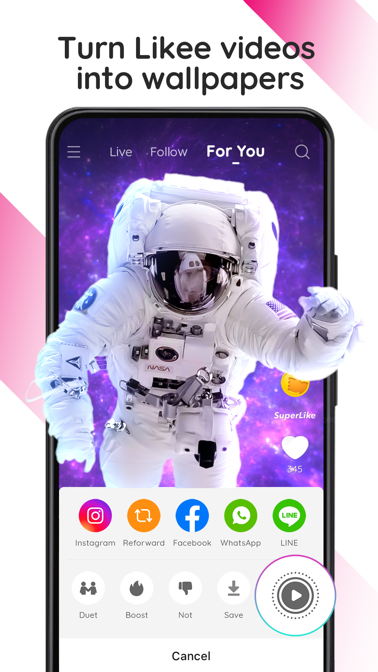 اسکرین شات 2 برنامه Likee Wallpaper