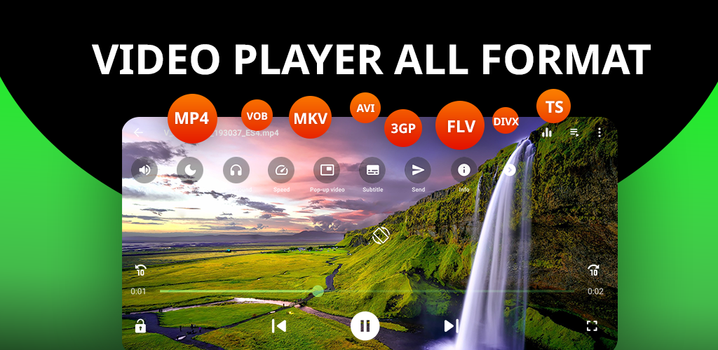 اسکرین شات 1 برنامه Video Player for Android