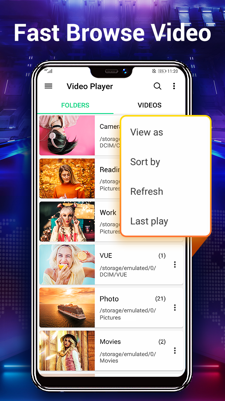 اسکرین شات 5 برنامه Video Player Media All Format