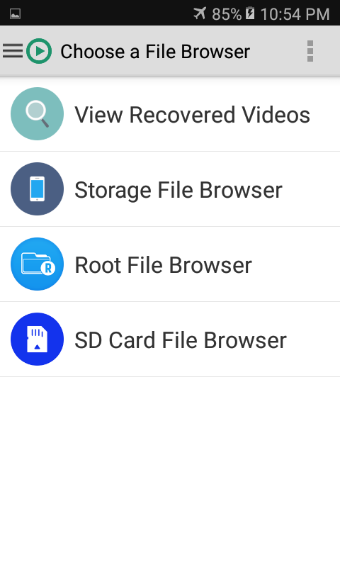 اسکرین شات 3 برنامه Video Recovery