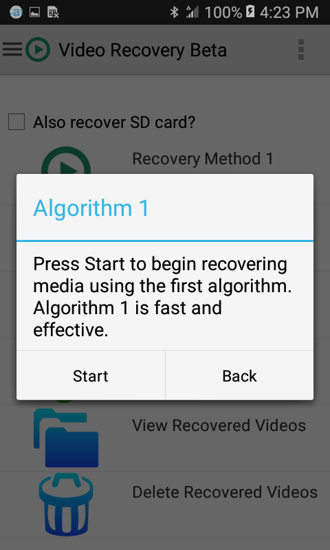 اسکرین شات 5 برنامه Video Recovery