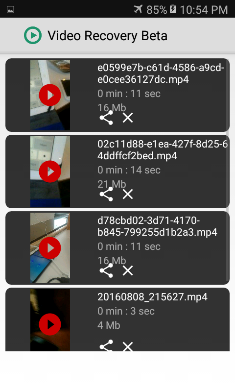 اسکرین شات 2 برنامه Video Recovery