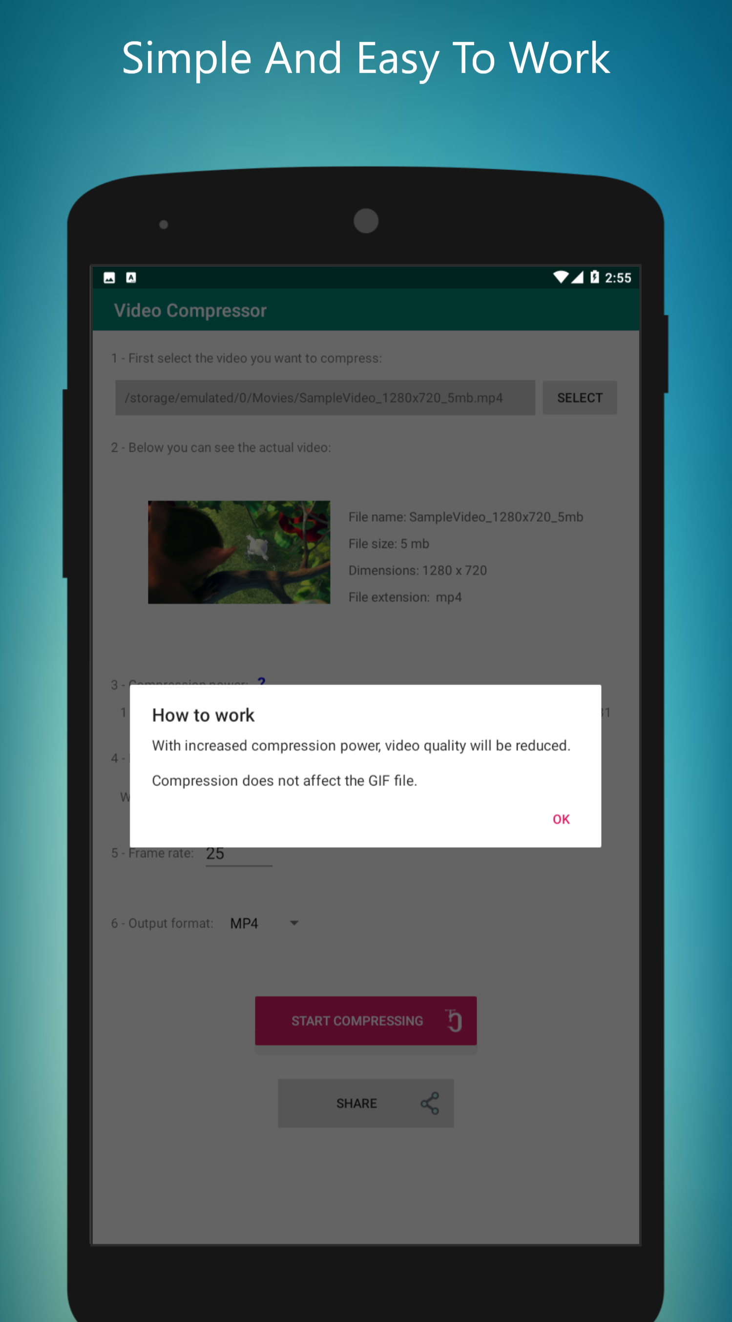 اسکرین شات 5 برنامه Video Compressor - Reduce Vide