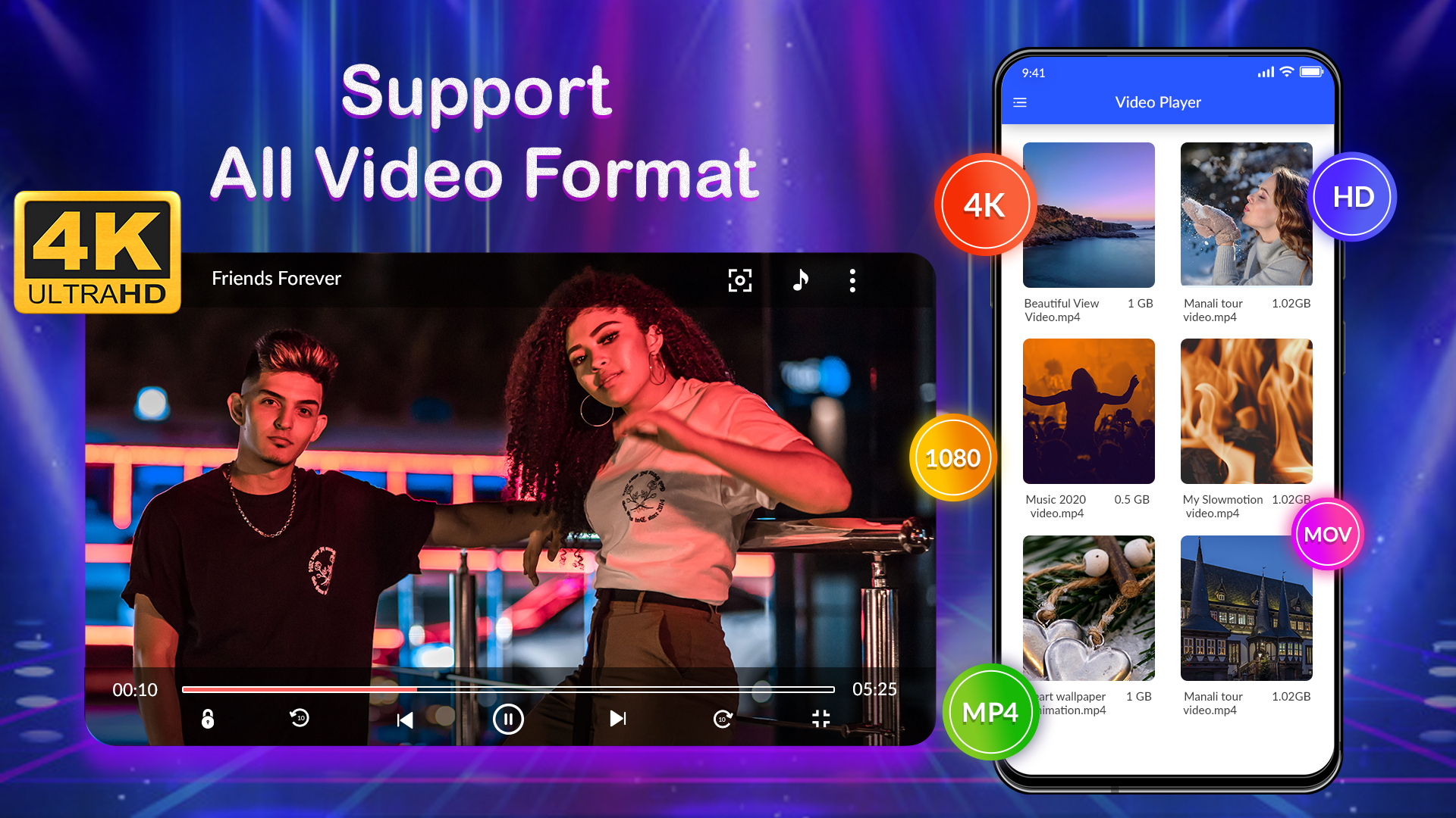 اسکرین شات 1 برنامه Video Player