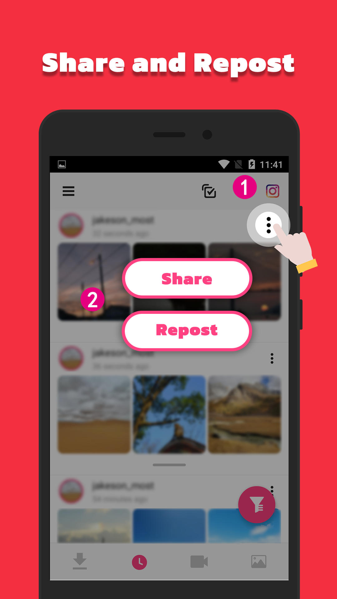 اسکرین شات 3 برنامه Video Downloader & Story Saver