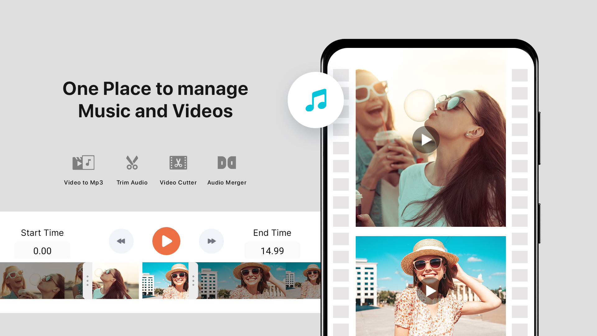اسکرین شات 1 برنامه MP3 Converter - Video to Mp3