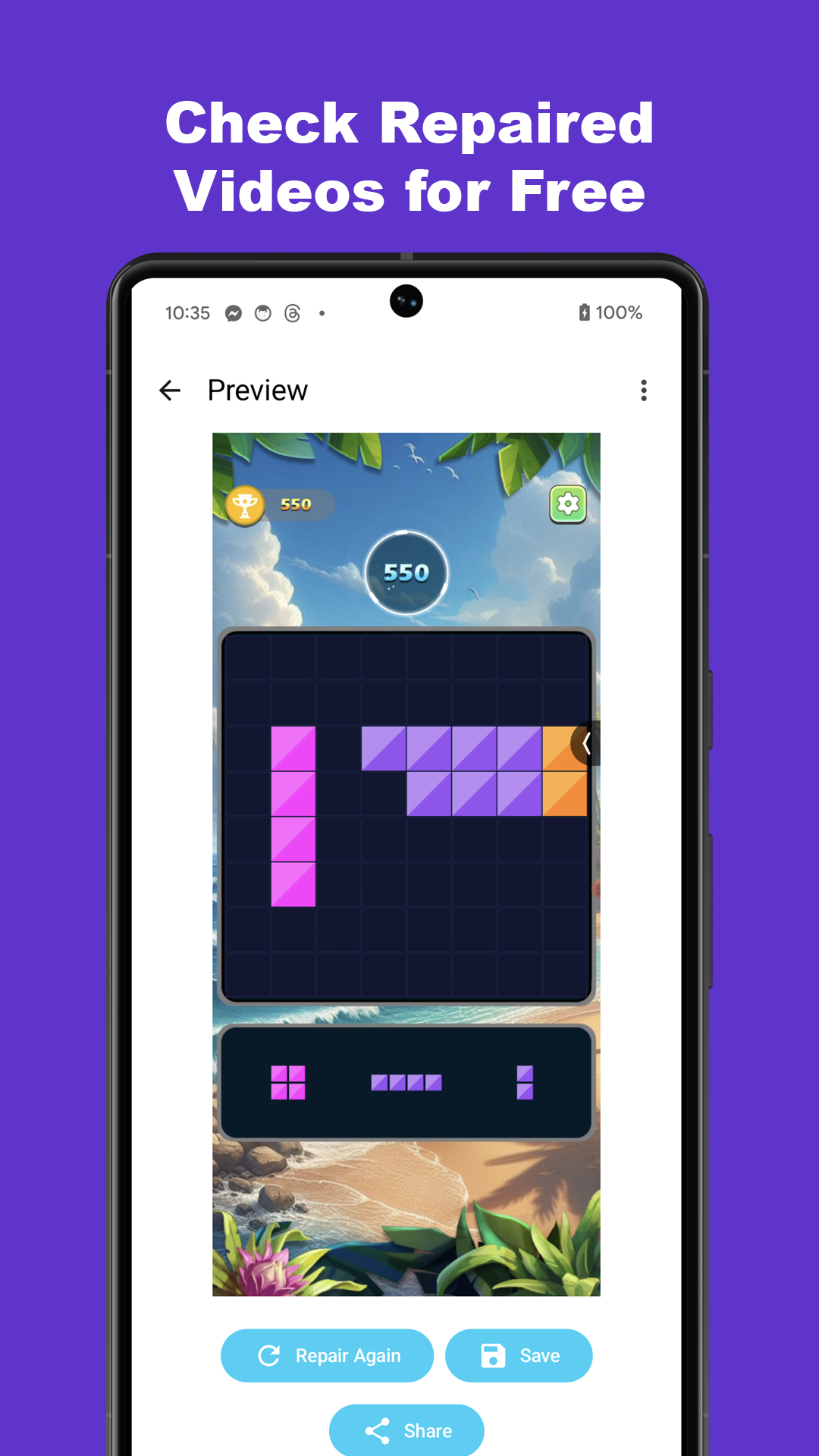 اسکرین شات 4 برنامه Video Fixer - VFixer