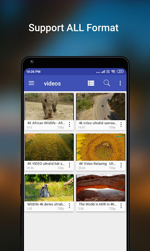 اسکرین شات 2 برنامه wmv avi video player - mp4 mkv player & mp3 player