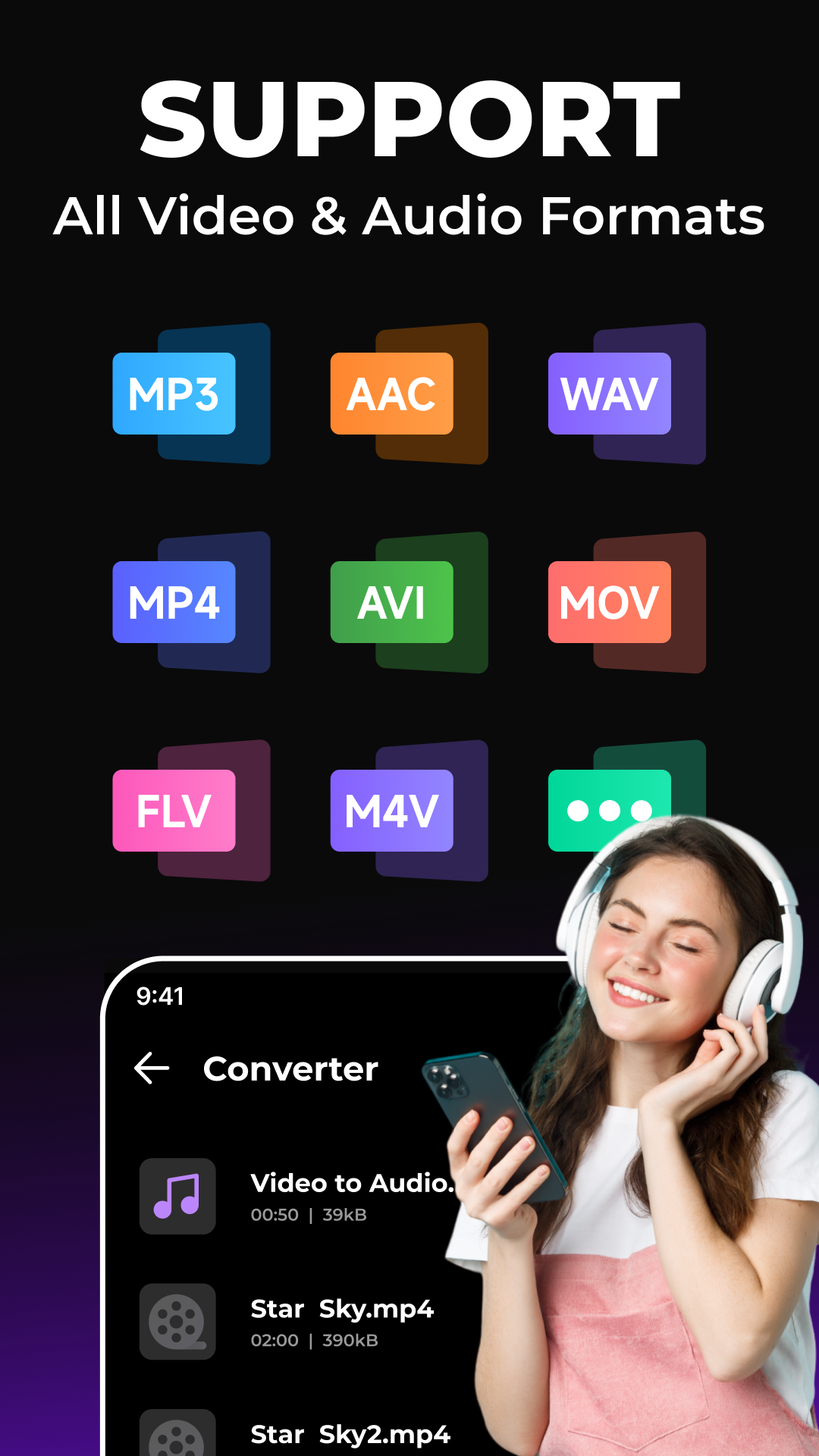 اسکرین شات 8 برنامه Video to MP3 - Media Converter
