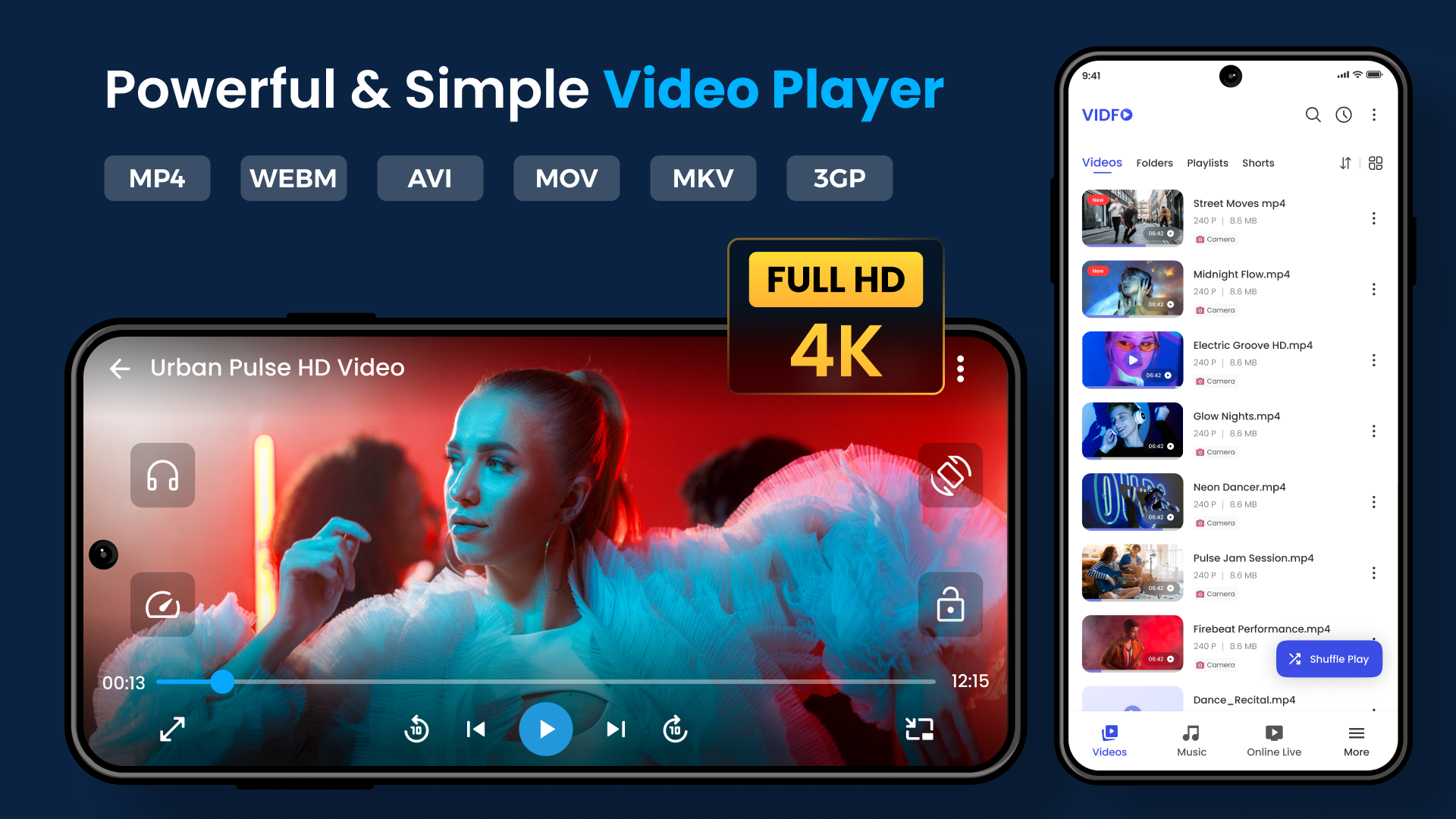 اسکرین شات 1 برنامه Video Player HD - All Formats