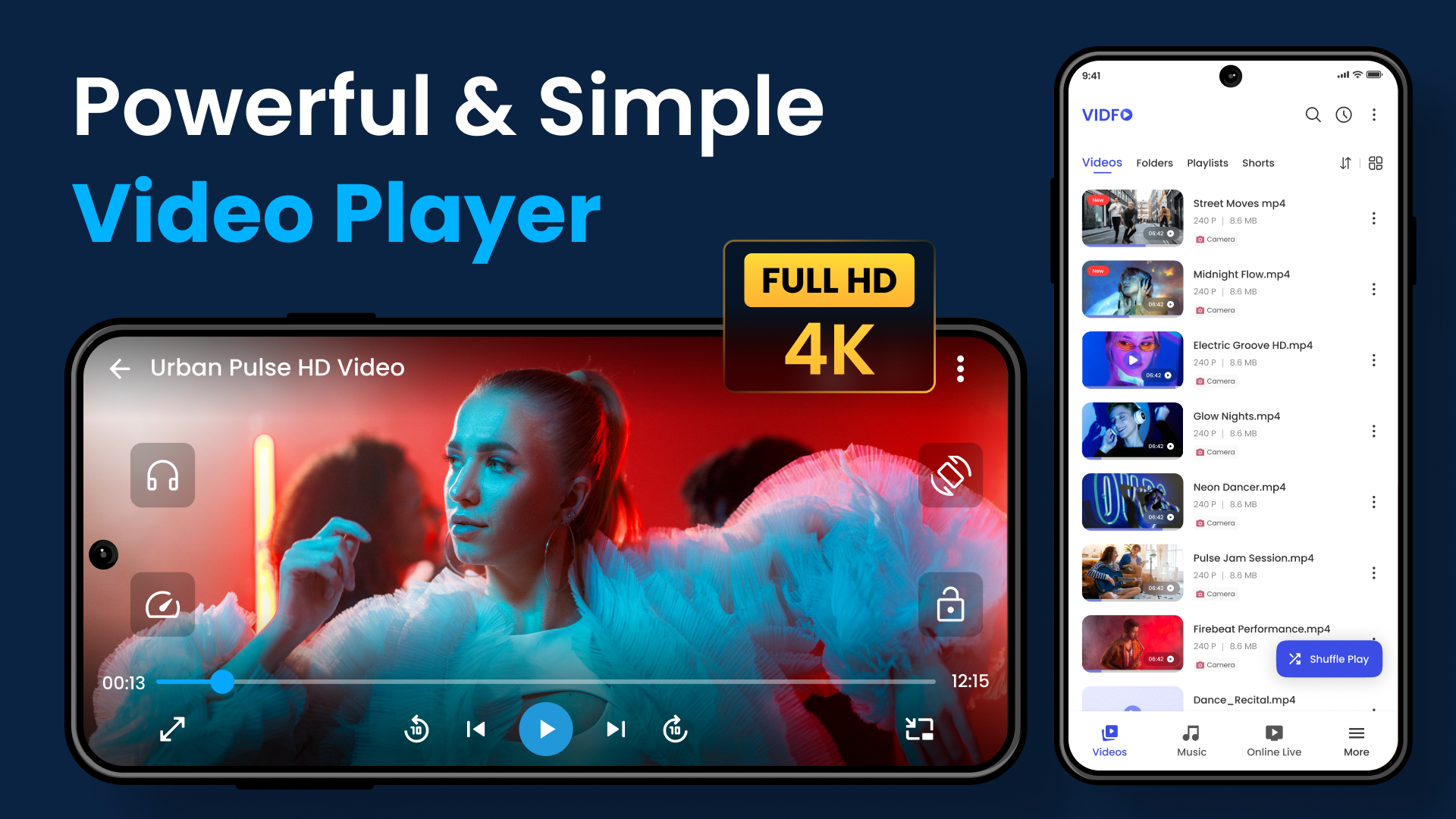 اسکرین شات 1 برنامه Video Player HD - All Formats