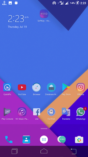 اسکرین شات 2 برنامه SoftKey - Home Back Button