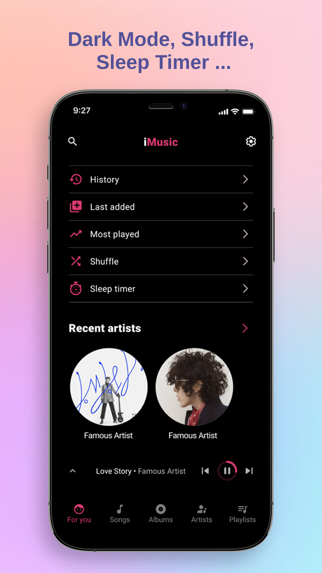 اسکرین شات 3 برنامه Music player - Mp3 player