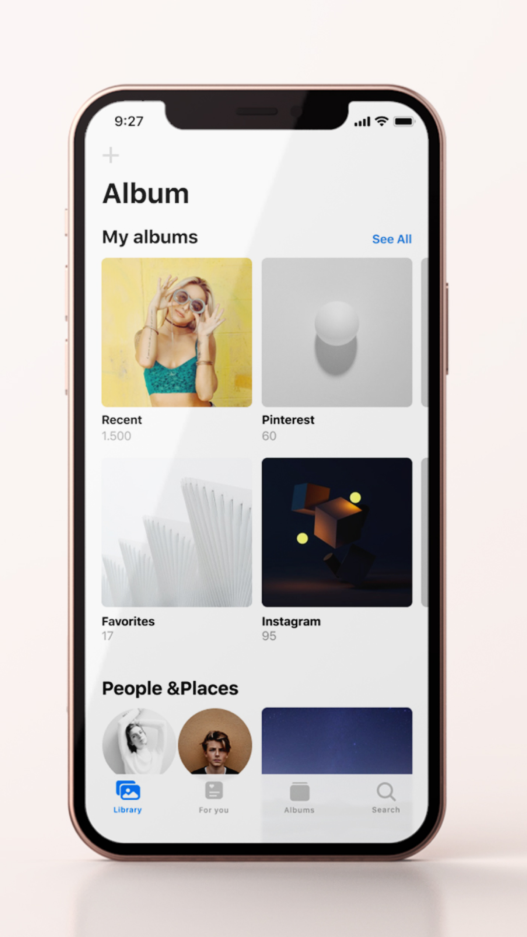 اسکرین شات 2 برنامه iPhoto - Gallery iOS Style