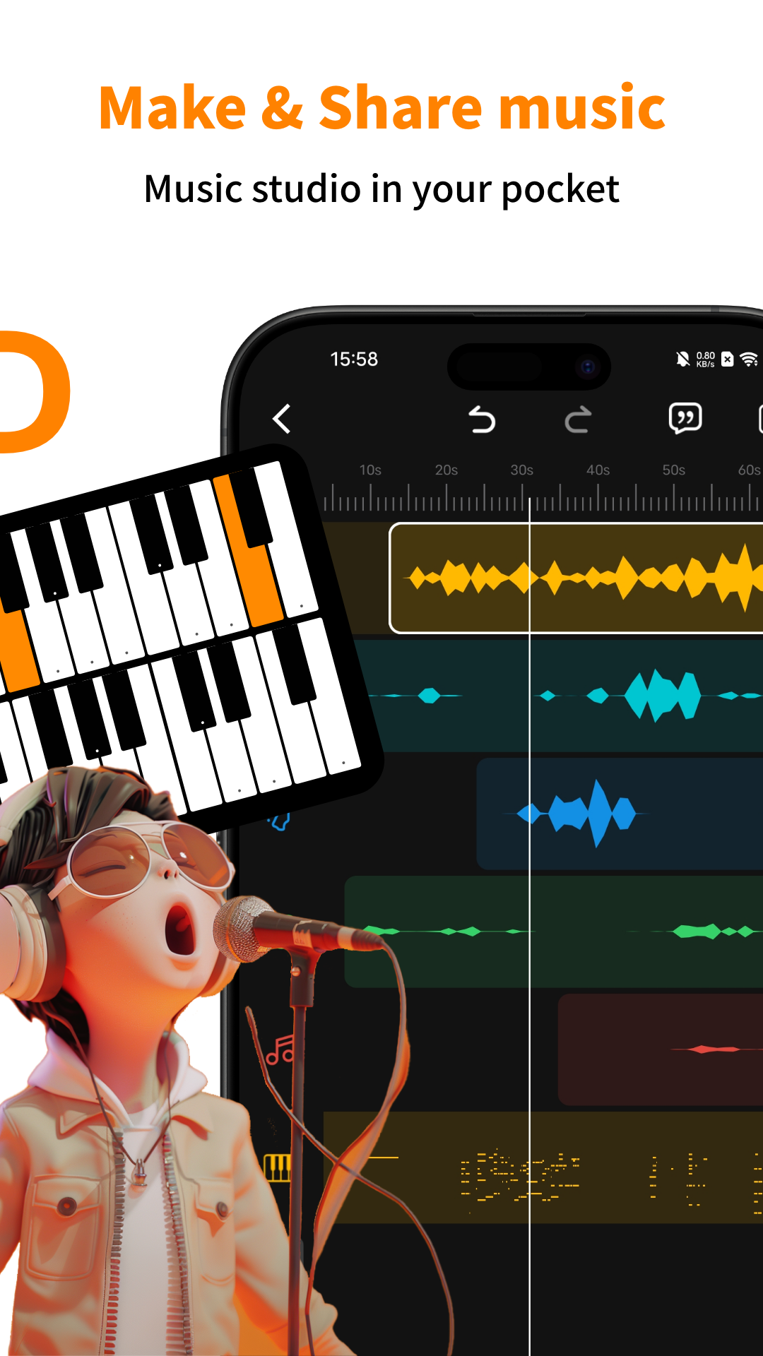 اسکرین شات 1 برنامه Music Maker & AI Vocal Remover