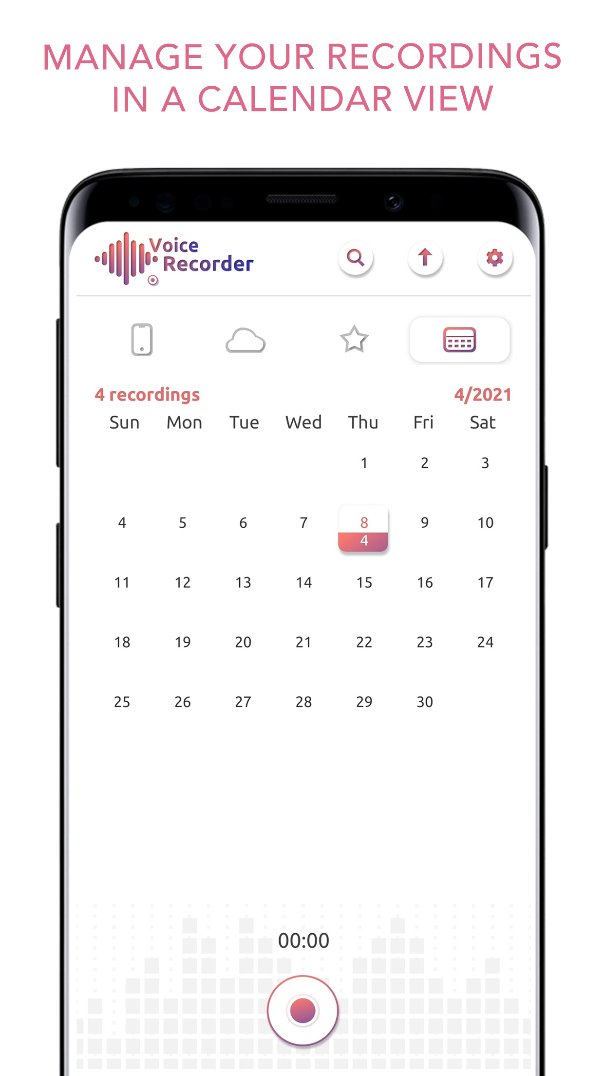 اسکرین شات 4 برنامه Voice Recorder and Editor App