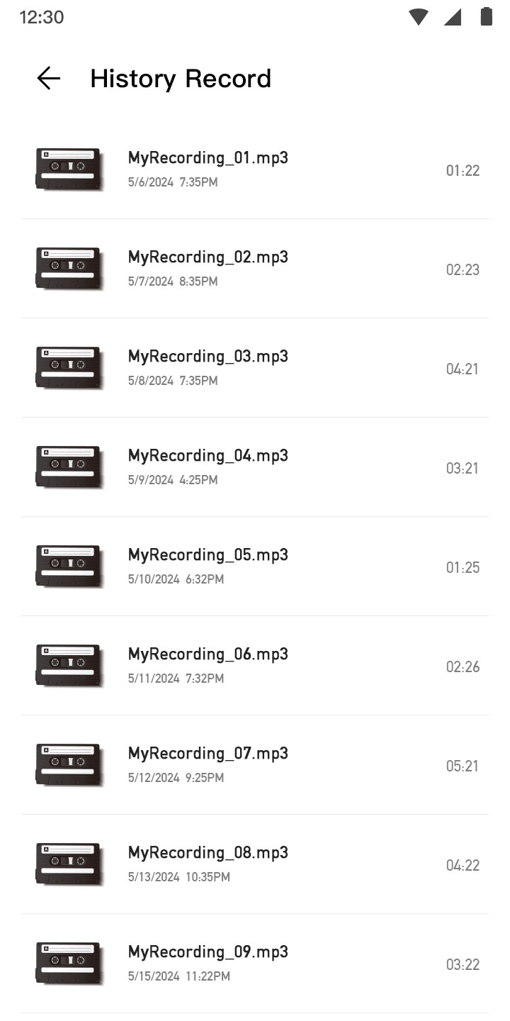 اسکرین شات 6 برنامه Voice Recorder: Audio Recorder