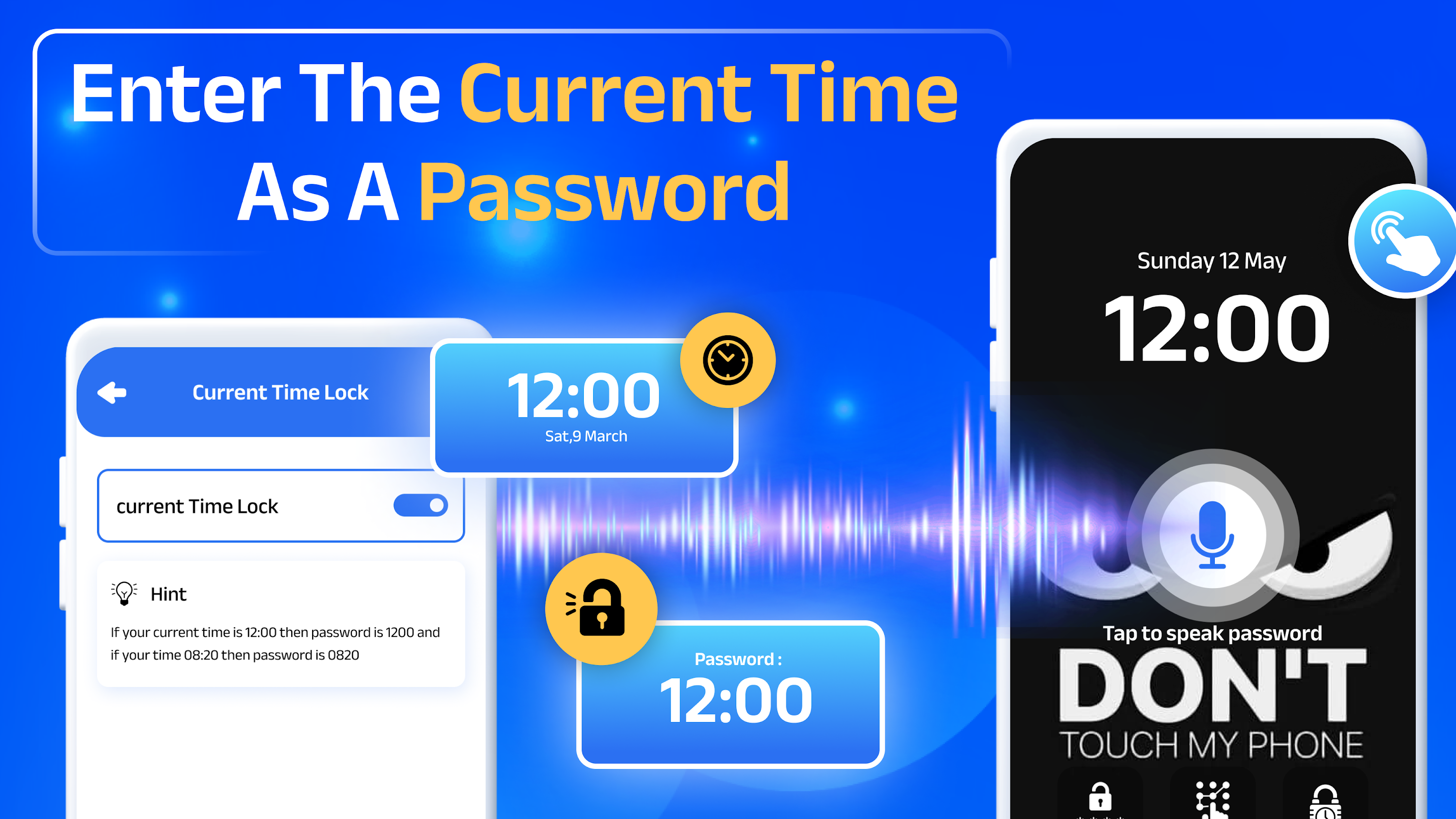 اسکرین شات 3 برنامه Voice Screen Lock : Speak Lock