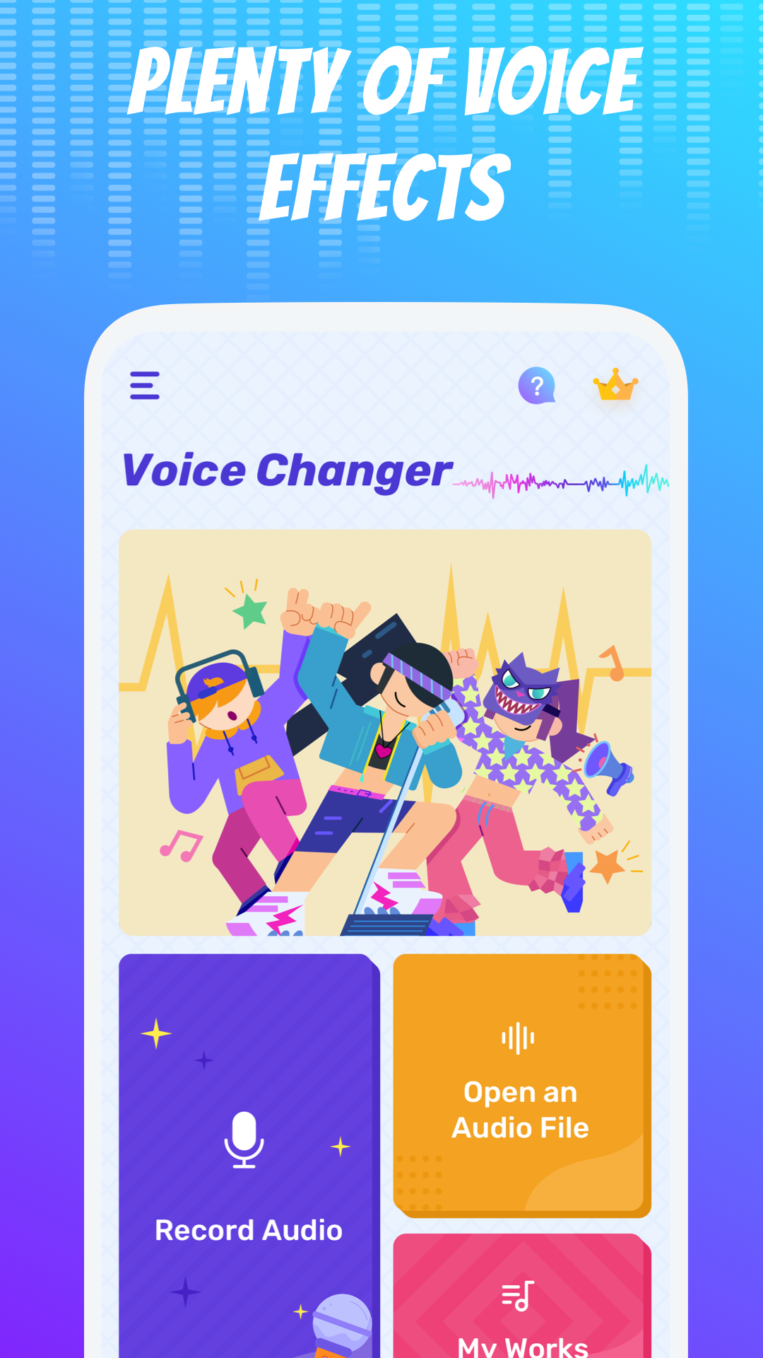 اسکرین شات 2 برنامه Voice Changer - Voice Effects