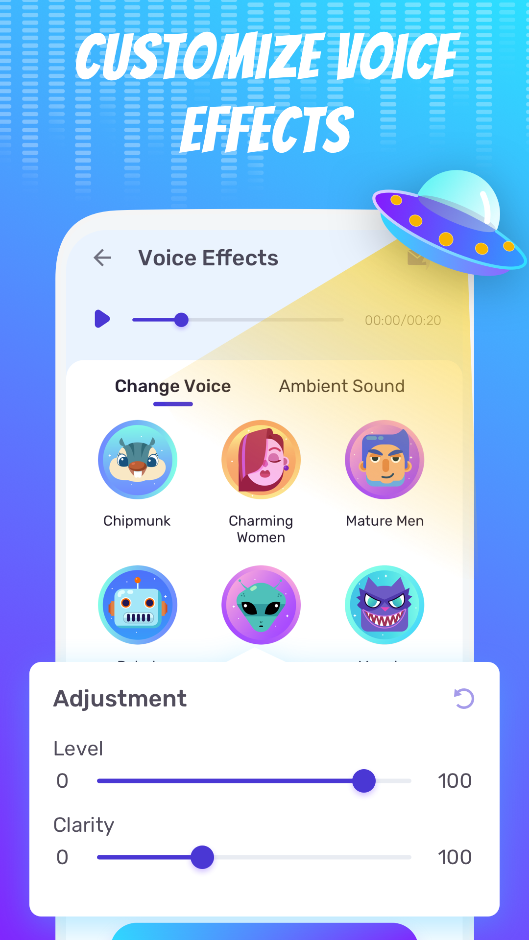 اسکرین شات 3 برنامه Voice Changer - Voice Effects