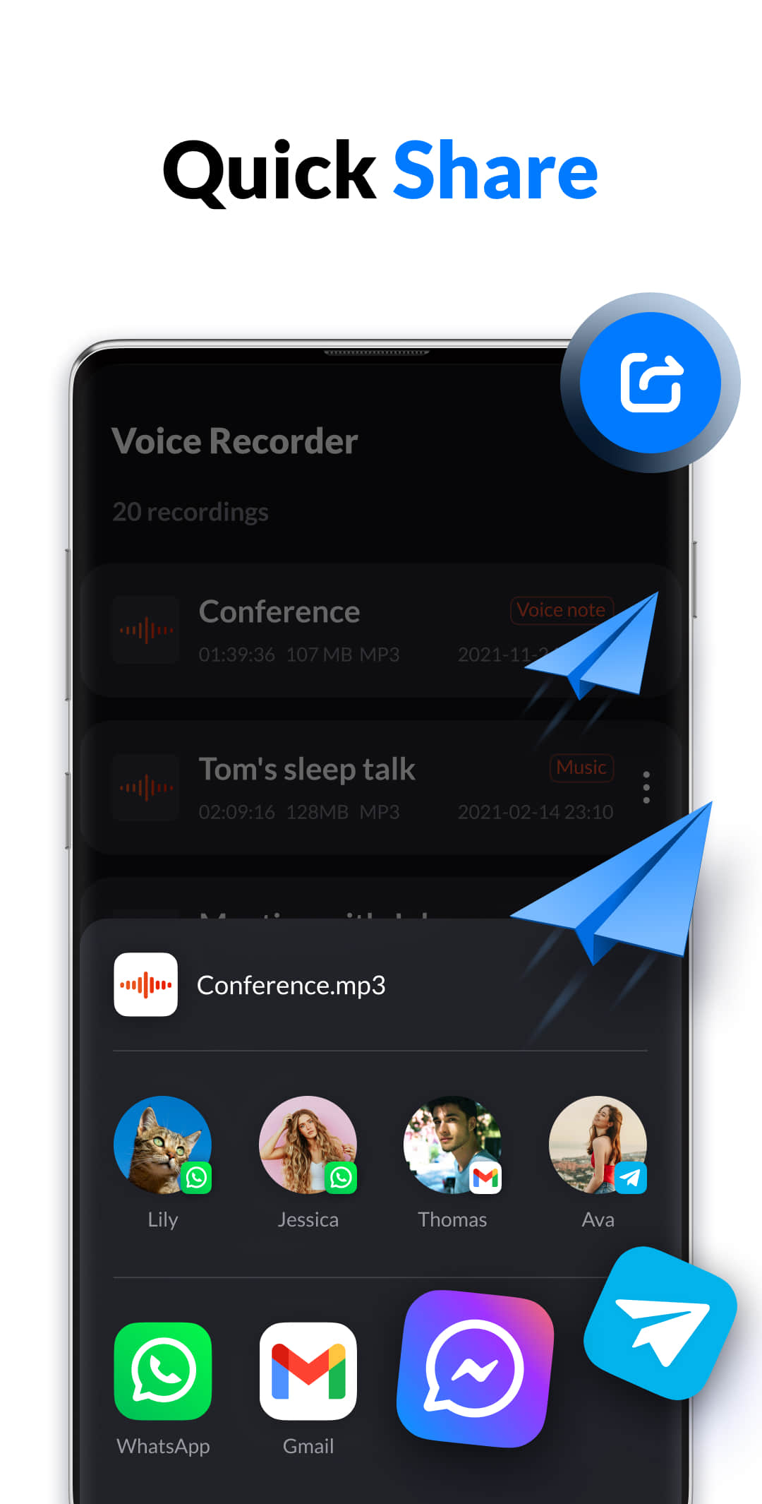 اسکرین شات 7 برنامه Voice Recorder & Voice Memos