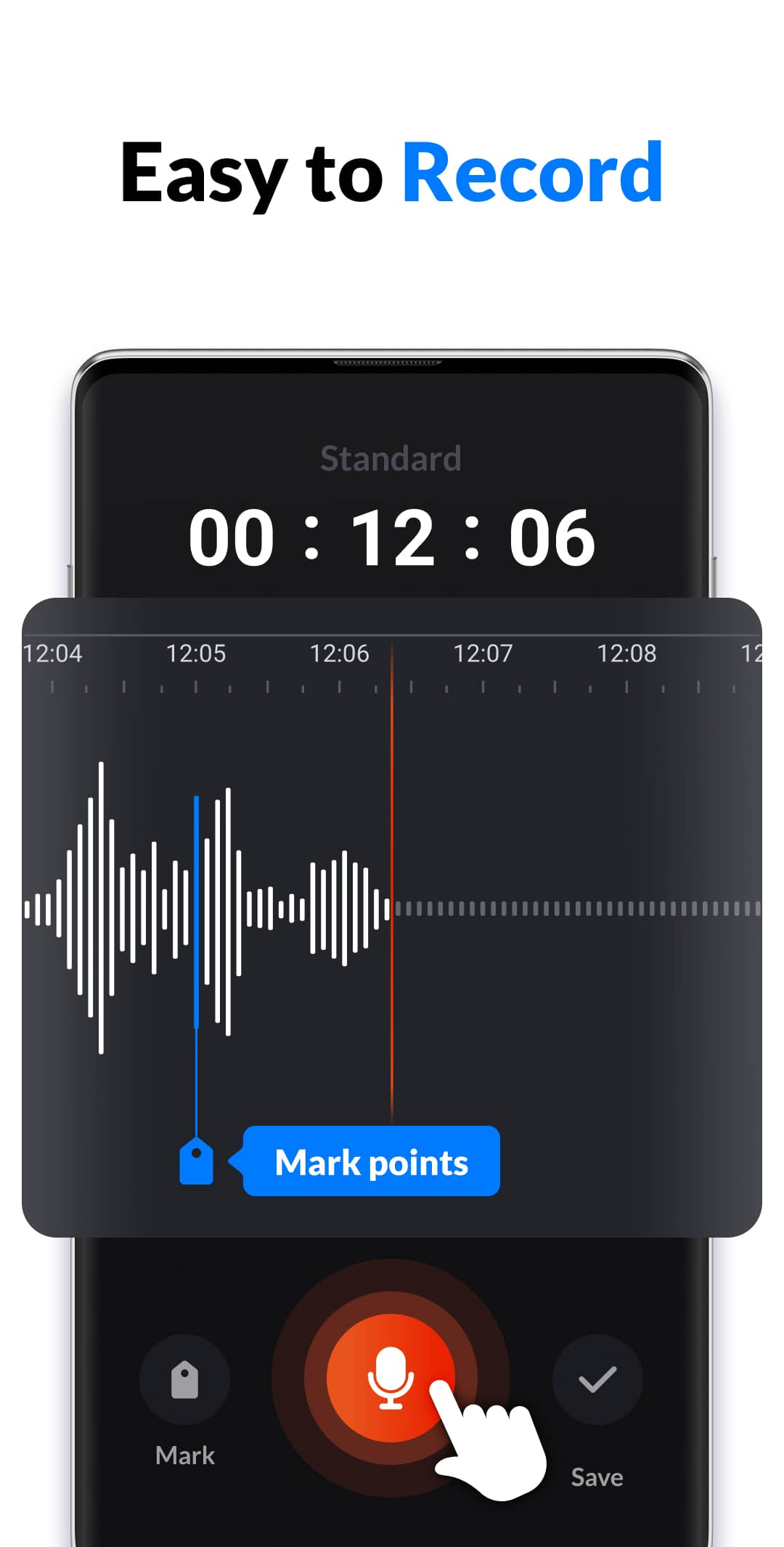 اسکرین شات 3 برنامه Voice Recorder & Voice Memos