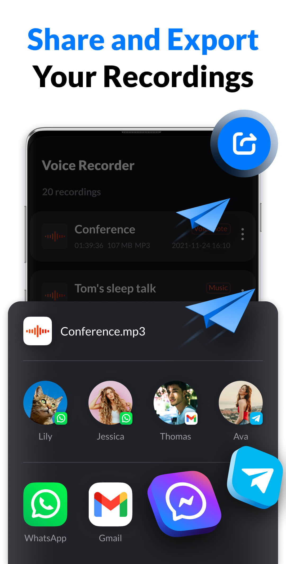 اسکرین شات 7 برنامه Voice Recorder & Voice Memos