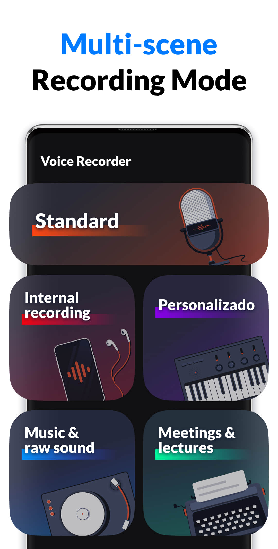 اسکرین شات 2 برنامه Voice Recorder & Voice Memos