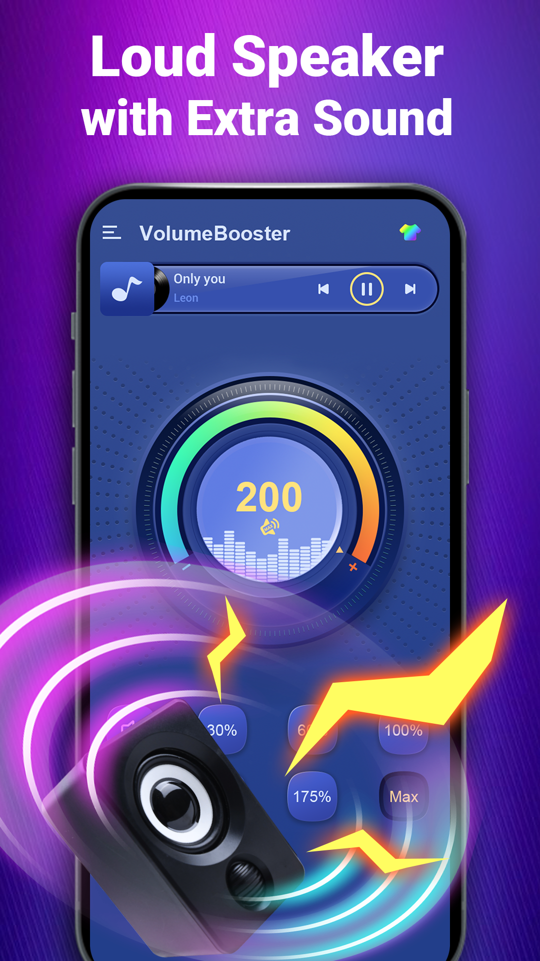 اسکرین شات 4 برنامه Volume Booster - Sound Booster