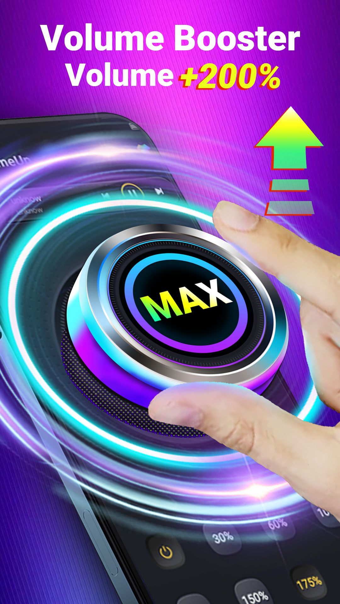 اسکرین شات 1 برنامه Volume Booster - Sound Booster