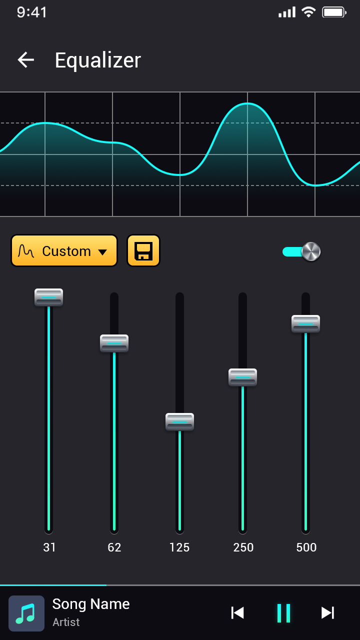 اسکرین شات 3 برنامه Volume & Bass Boost Equalizer