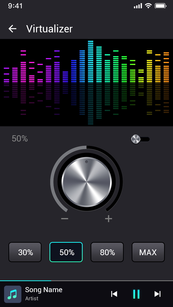 اسکرین شات 5 برنامه Volume & Bass Boost Equalizer