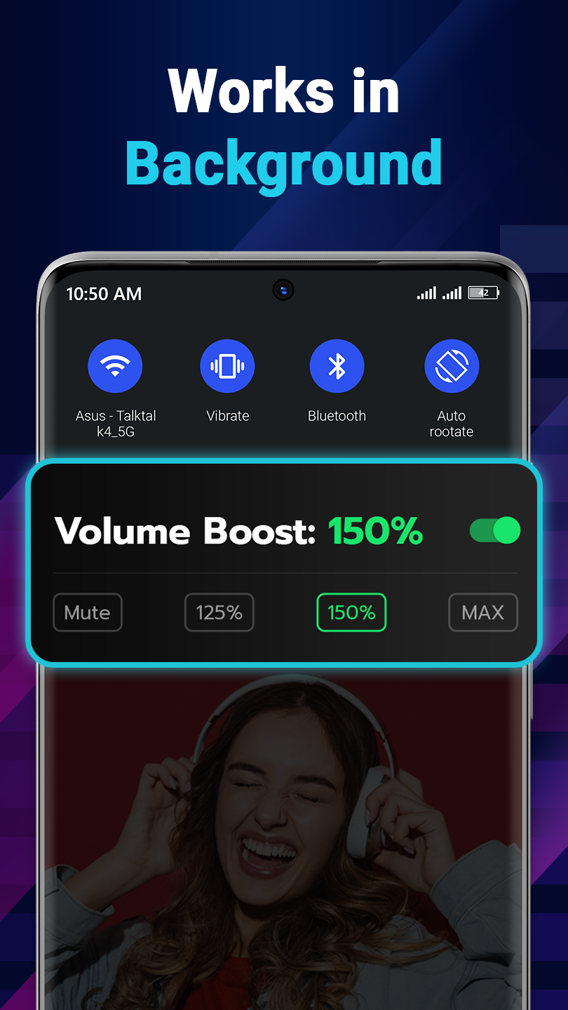 اسکرین شات 5 برنامه Volume Booster - Bass Booster