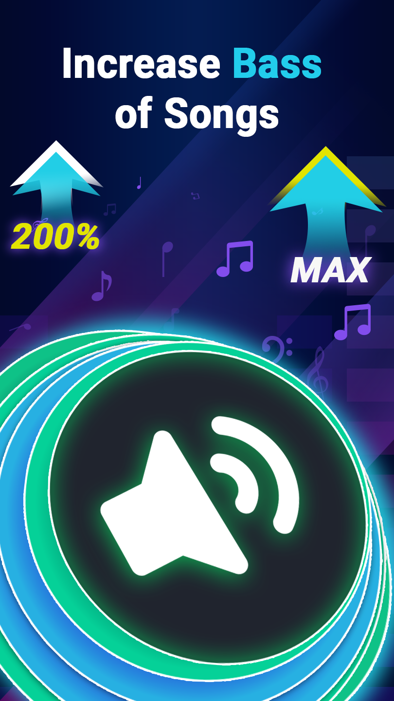 اسکرین شات 1 برنامه Volume Booster - Bass Booster
