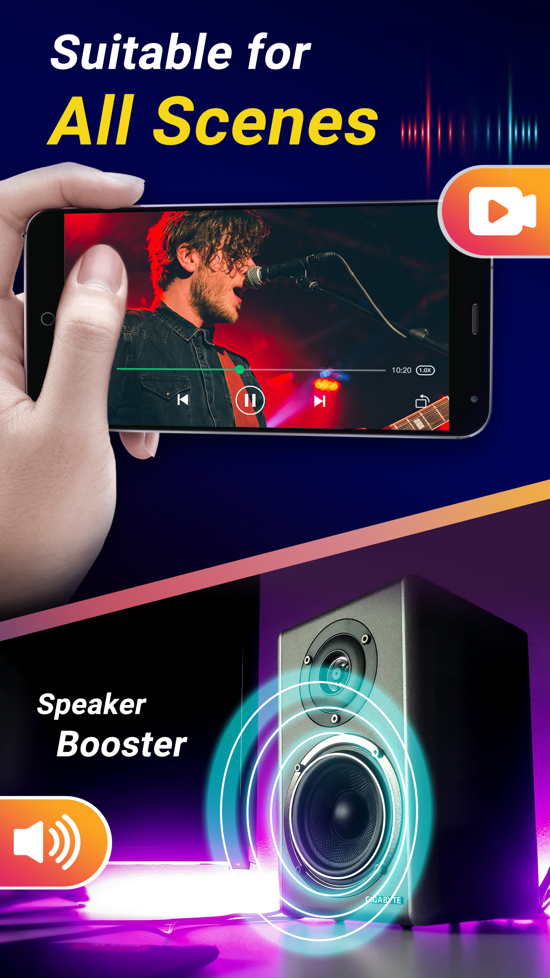 اسکرین شات 3 برنامه Volume Booster - Sound Speaker