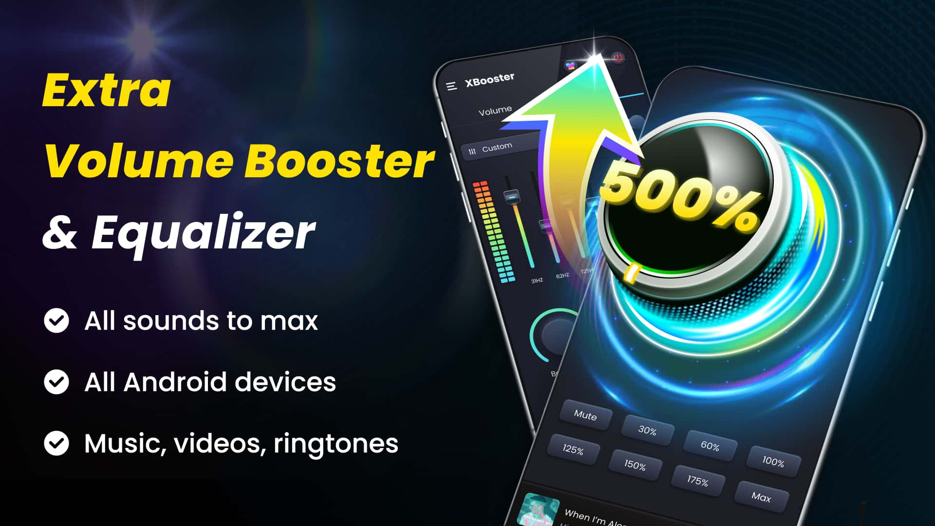 اسکرین شات 1 برنامه Volume Booster - Sound Booster