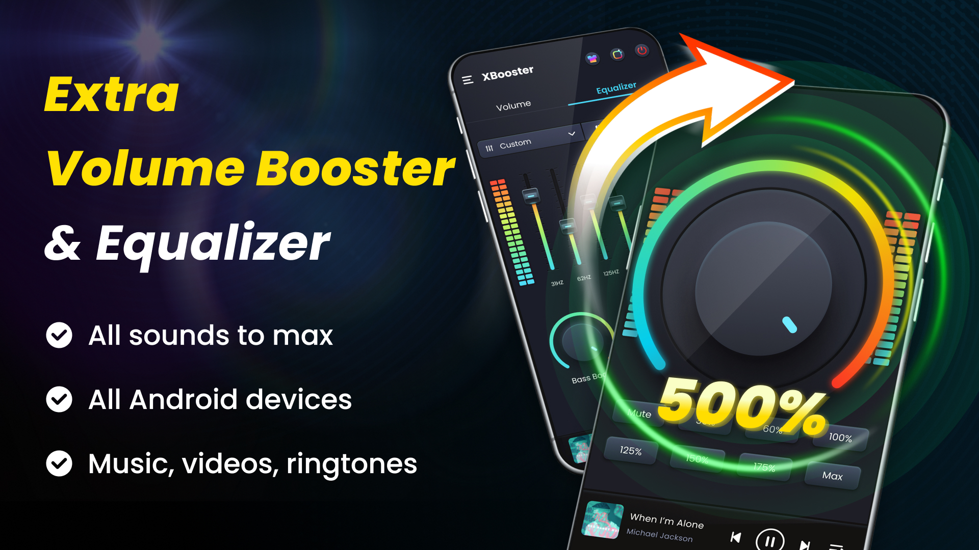 اسکرین شات 1 برنامه Volume Booster - Sound Booster