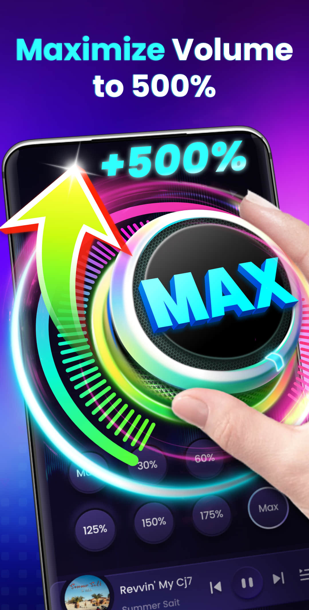 اسکرین شات 2 برنامه Volume Booster - Sound Booster