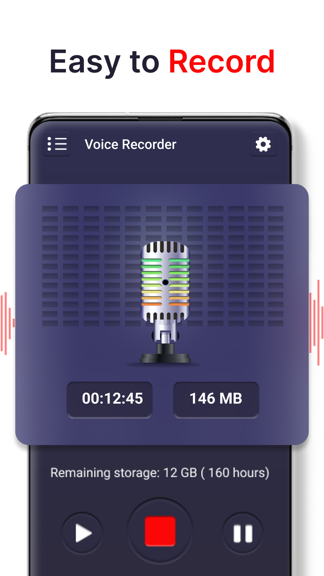 اسکرین شات 3 برنامه voice recorder