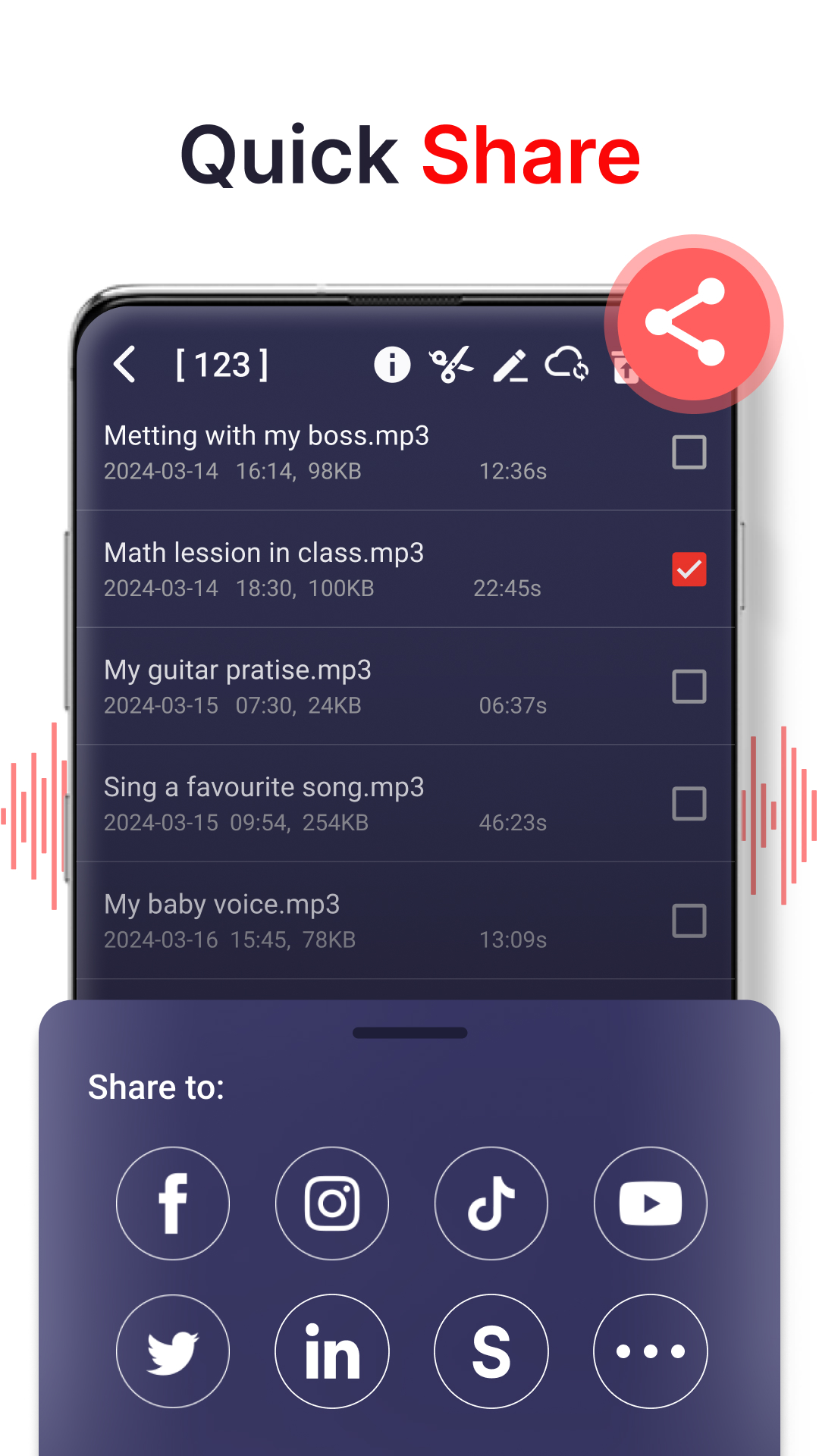 اسکرین شات 6 برنامه voice recorder