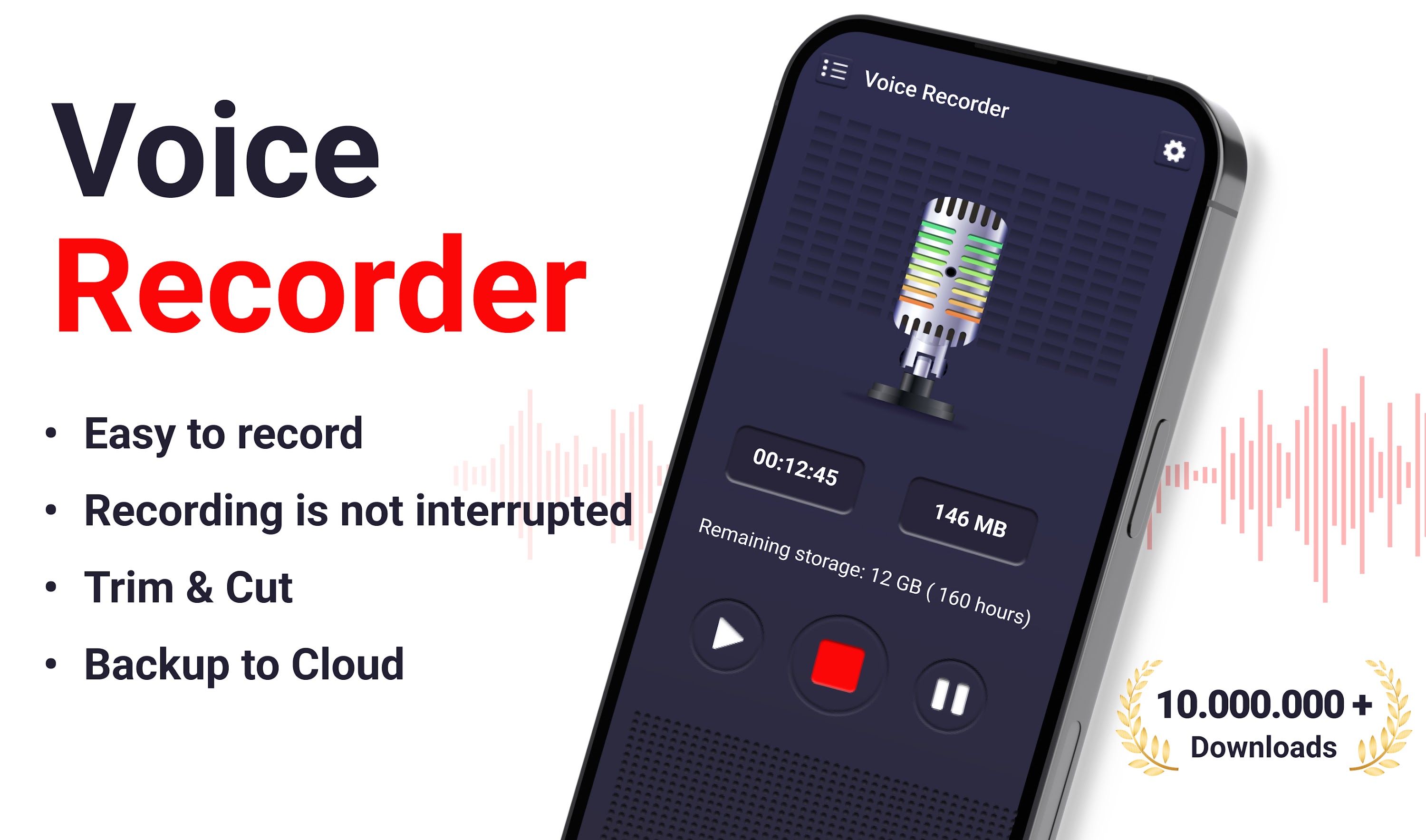 اسکرین شات 1 برنامه voice recorder