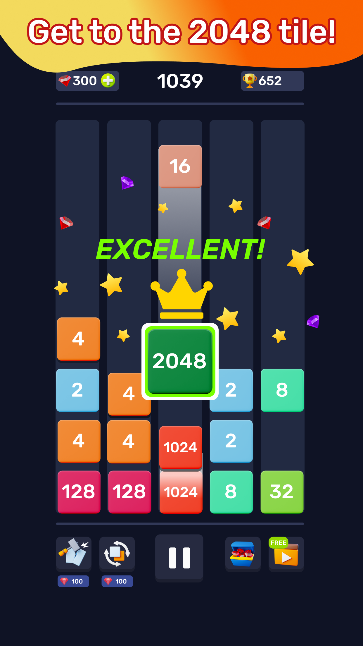 اسکرین شات 3 بازی Walken x2 Blocks Сhain: 2048